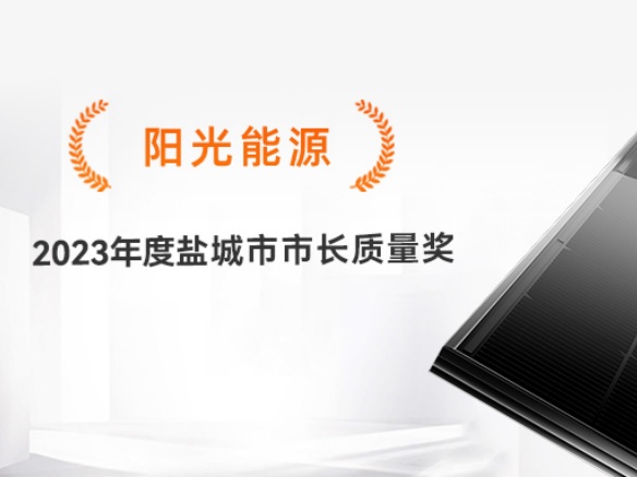 高光時(shí)刻 | 專心致“質(zhì)”！陽(yáng)光能源獲評(píng)2023年度鹽城市市長(zhǎng)質(zhì)量獎(jiǎng)