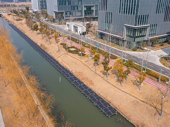 全球足跡｜光+氫！陽(yáng)光能源西伏河防眩光漂浮式光伏項(xiàng)目演繹“電站掘金”公式